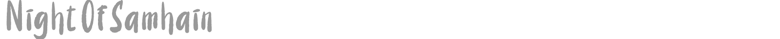 Night Of Samhain font preview